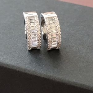 925 Sterling Silver Clear CZ Earrings